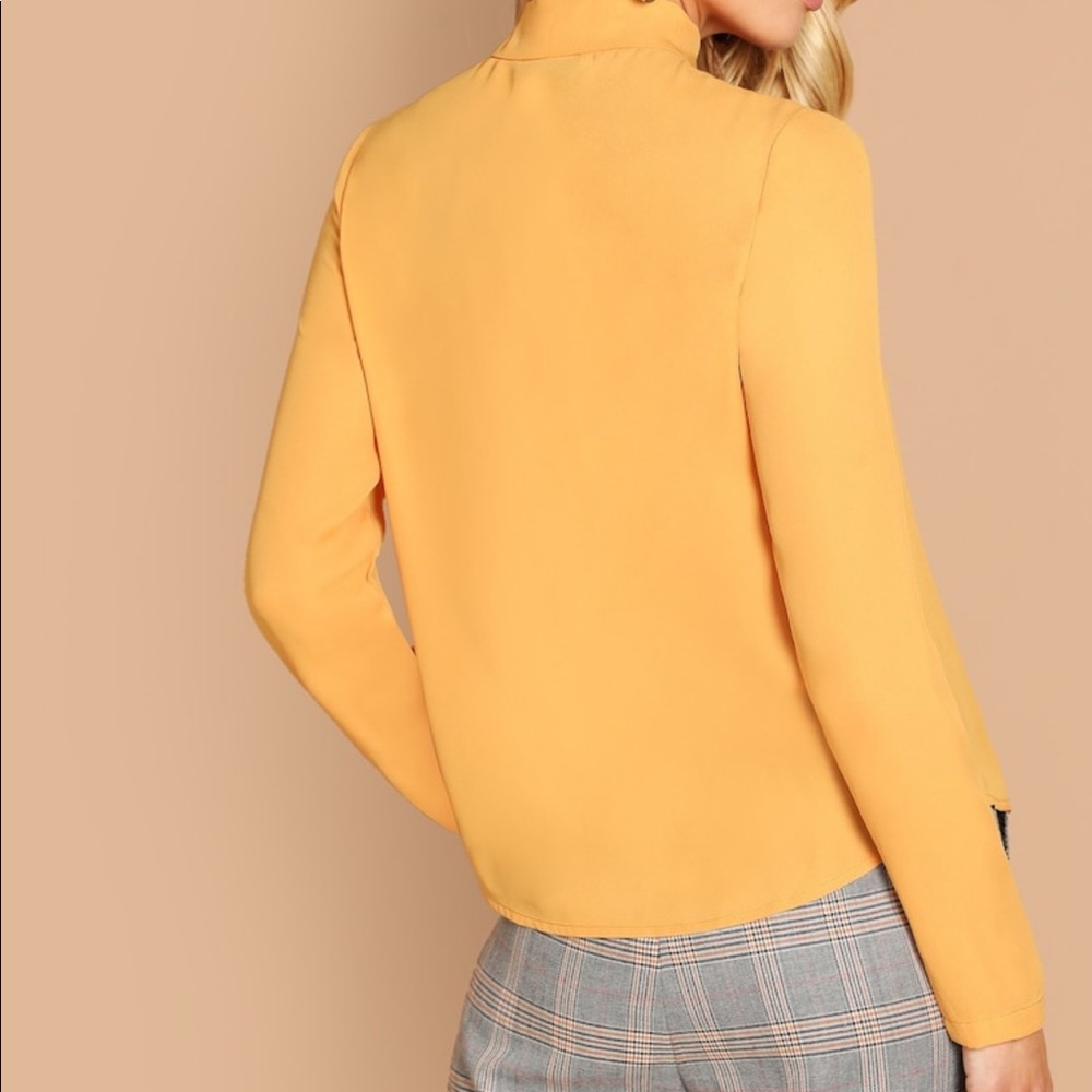 Button Up Solid Blouse - image 2